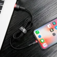 Кабель Baseus Cafule Cable USB to Lightning 2.4A 0.5m Чорно-Червоний
