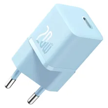 Мережевий зарядний пристрій Baseus GaN5 Fast Charger 1C PD3.0 20W Type-C 3A Блакитний