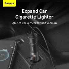 Автомобильное зарядное устройство Baseus Share Together Fast Charge Car Charger 120W 2USB + 1 Прикуриватель Серый