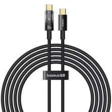 Кабель Baseus Explorer Series Auto Power-Off Fast Charging Data Cable Type-C to Type-C 100W 20V 5A 2m Черный