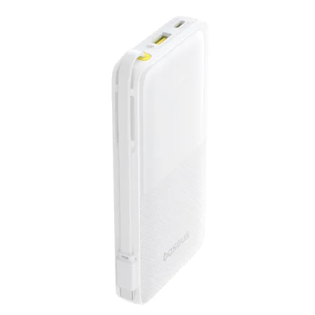 УМБ Baseus Bipow 2 with USB-C Cable 10000mAh 20W с технологией QC3.0+PD3.0 и Type-C кабелем 20W Белый