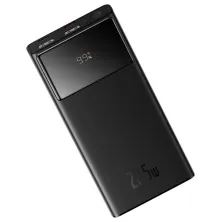 УМБ Baseus Star-Lord Digital Display 10000mAh 22.5W с технологией QC3.0+PD3.0 2USB+Type-C + Кабель USB to Type-C Черный