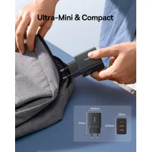 Мережевий зарядний пристрій Baseus Cube Fast Charger QC3.0+PD3.0 30W 2USB+Type-C 3A Чорний