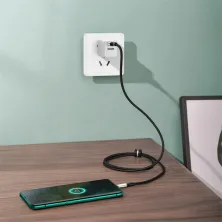 Кабель Baseus Cafule Cable Suppport VOOC USB to Type-C 100W 20V 5A 1m Чорний