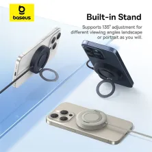 Бездротовий зарядний пристрій Baseus Simple Mini4 Magnetic з функцією MagSafe і Qi2 15W Чорний
