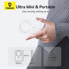 УМБ Baseus EnerFill FM11 Ultra-Mini Magnetic 2in1 10000mAh 22.5W 3A QC3.0+PD3.0 з Бездротовою зарядкою Qi 15W Білий