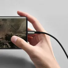 Кабель Baseus Tungsten Gold Fast Charging Data Cable USB to Type-C 100W 20V 5A 2m Чорний