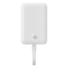 УМБ Baseus Magnetic Mini Wireless Fast Charge 10000mAh 30W 3A QC3.0+PD3.0 з функцією MagSafe та Qi 15W і Type-C 30W кабелем Білий