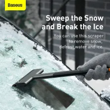 Автомобільний скребок для снігу та льоду Baseus Quick Clean Car Ice Scraper Чорний