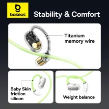 Беспроводные наушники открытого типа Baseus Eli Sport 1 Open-Ear Wireless TWS Earbuds IPX4 Салатовый