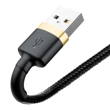 Кабель Baseus Cafule Cable USB to Lightning 2.4A 1m Черно-Золотий