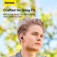 Бездротові Bluetooth навушники Baseus Bowie EZ10 True Wireless TWS Earphones Чорний