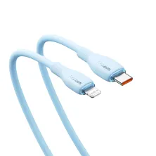 Кабель Baseus Pudding Series Fast Charging Data Cable Type-C to Lightning PD 20W 2m Блакитний