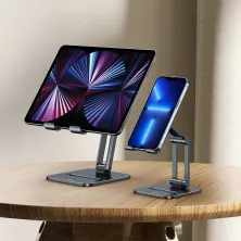 Подставка для планшета настольная Baseus Desktop Biaxial Foldable Metal Stand for Tablets Серый