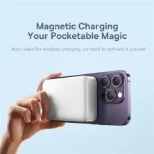 УМБ Baseus Magnetic Mini Wireless Fast Charge 2in1 20000mAh 20W 3A QC3.0+PD3.0 з Бездротовою зарядкою Qi 15W Білий