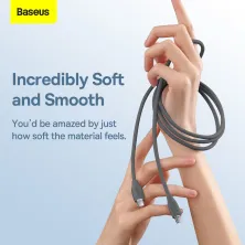 Кабель Baseus Jelly Liquid Silica Gel Fast Charging Data Cable Type-C to Type-C 100W 20V 5A 1.2m Чорний