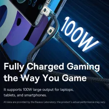 Кабель Baseus Unbreakable Series Fast Charging Data Cable Type-C to Type-C 100W 20V 5A 1m Сірий
