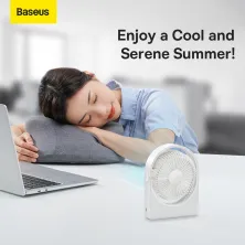 Вентилятор портативный Baseus Serenity Desktop Fan Pro настольный с аккумулятором 2000 мАч Белый