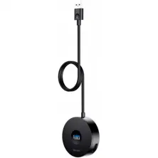 USB-хаб Baseus 4in1 Round Box HUB Adapter Type-A to USB3.0, USB2.0*3 кабель 1м Чорний