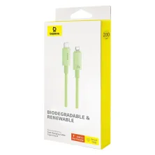 Кабель Baseus Habitat Series Fast Charging Data Cable Type-C to Lightning PD 20W 2m Салатовий