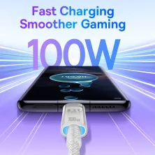 Кабель Baseus Explorer Series with Smart Temperature Control Fast Charging Data Cable Type-C to Type-C 100W 20V 5A 2m Белый