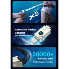 Кабель Baseus Unbreakable Series Fast Charging Data Cable Type-C to Type-C 100W 20V 5A 1m Сірий