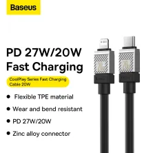 Кабель Baseus CoolPlay Series Fast Charging Data Cable Type-C to Lightning PD 20W 2m Чорний
