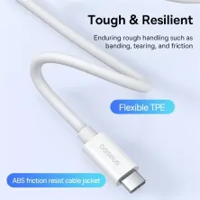 Кабель Baseus Superior 2 Series Fast Charging Data Cable Type-C to Type-C 240W 8K@60Hz 40Gbps 1.8m Білий