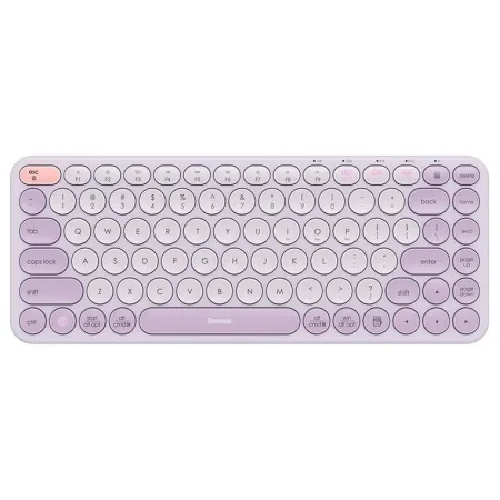 Клавиатура беспроводная Baseus K01A Wireless Tri-Mode Keyboard 2.4G/BT1+BT2 Фиолетовый