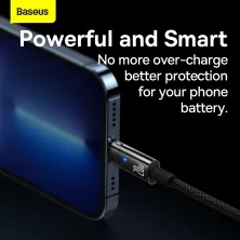 Кабель Baseus Explorer Series Auto Power-Off Fast Charging Data Cable Type-C to Lightning PD 20W 1m Чорний