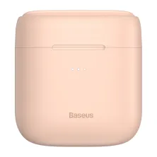 Беспроводные Bluetooth наушники Baseus Encok TWS W06 с функцией беспроводной зарядки Qi Розовый
