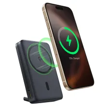 УМБ Baseus Nomos Qi2 Kickstand Magnetic 10000mAh 45W QC3.0+PD3.0 з функцією MagSafe и Qi2 15W и Type-C кабелем 45W Чорний