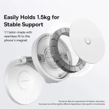 Держатель для телефона Baseus MagPro Magnetic Foldable Белый