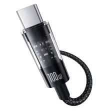 Кабель Baseus Gem Series Fast Charging Data Cable Type-C to Type-C 100W 20V 5A 1m Чорний
