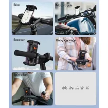 Тримач телефону на велосипед Baseus QuickGo Series Bike Phone Mount Чорний