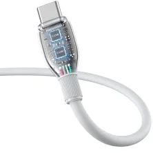 Кабель Baseus Pudding Series Fast Charging Data Cable Type-C to Type-C 100W 20V 5A 1.2m Білий