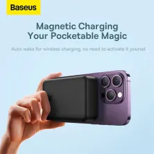 УМБ Baseus Magnetic Mini Wireless Fast Charge 2in1 20000mAh 20W 3A QC3.0+PD3.0 з Бездротовою зарядкою Qi 15W Чорний