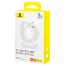 Кабель Baseus Gem Series Fast Charging Data Cable Type-C to Lightning PD 20W 1m Білий