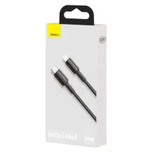 Кабель Baseus High Density Braided Fast Charging Data Cable Type-C to Lightning PD 20W 1m Черный