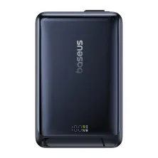 УМБ Baseus Nomos Qi2 Kickstand Magnetic 10000mAh 45W QC3.0+PD3.0 з функцією MagSafe и Qi2 15W и Type-C кабелем 45W Чорний