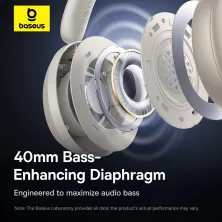 Бездротові навушники Bluetooth Baseus Bass 35 Max Wireless Headphone Білий