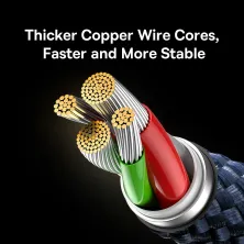 Кабель Baseus Glimmer Series Fast Charging Data Cable USB to Lightning 2.4A 2m Синій