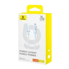 Кабель Baseus Gem Series Fast Charging Data Cable Type-C to Lightning PD 20W 1m Блакитний