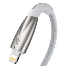 Кабель Baseus Glimmer Series Fast Charging Data Cable Type-C to Lightning PD 20W 1m Білий