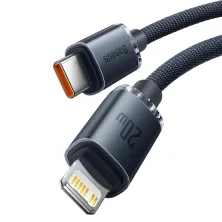 Кабель Baseus Crystal Shine Series Fast Charging Data Cable Type-C to Lightning PD 20W 2m Чорний