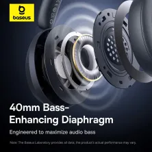 Бездротові навушники Bluetooth Baseus Bass 35 Max Wireless Headphone Сірий
