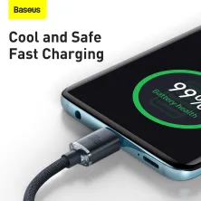 Кабель Baseus Crystal Shine Series Fast Charging Data Cable Type-C to Type-C 100W 20V 5A 2m Чорний
