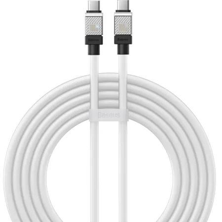 Кабель Baseus CoolPlay Series Fast Charging Data Cable Type-C to Type-C 100W 20V 5A 2m Білий