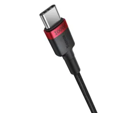 Кабель Baseus Cafule Flash Charging Data Line Cable Type-C to Type-C PD 2.0 QC 3.0 100W 20V 5A 1m Набор 2 шт Черный