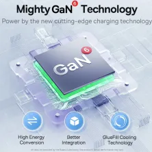 Мережевий зарядний пристрій Baseus GaN6 Pro 65W 2USB+2Type-C + кабель Baseus Type-C to Type-C 100W 20V/5A 1м Фіолетовий